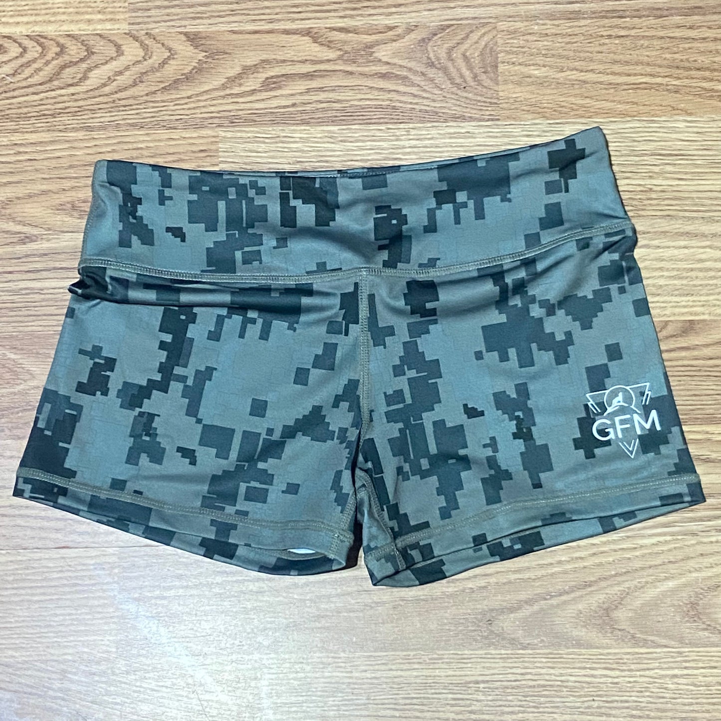 Ladies GFM  Green Camo Shorts